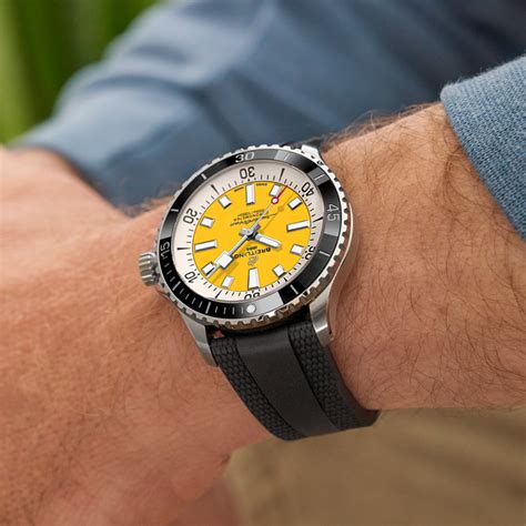 yellow face breitling|breitling superocean 42 yellow.